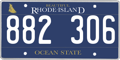 RI license plate 882306