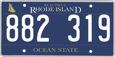 RI license plate 882319