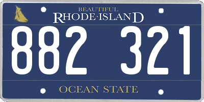 RI license plate 882321