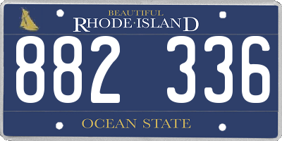 RI license plate 882336
