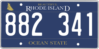 RI license plate 882341
