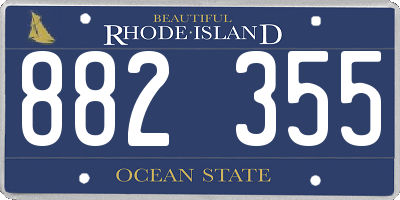 RI license plate 882355