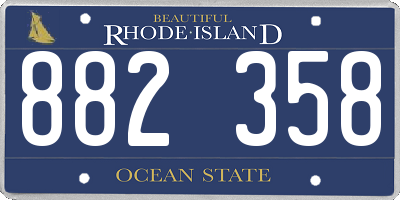 RI license plate 882358