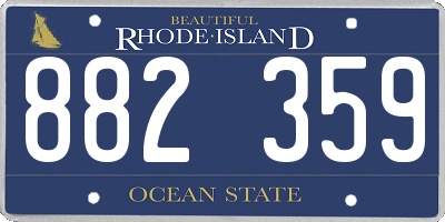 RI license plate 882359