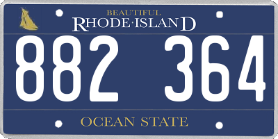 RI license plate 882364