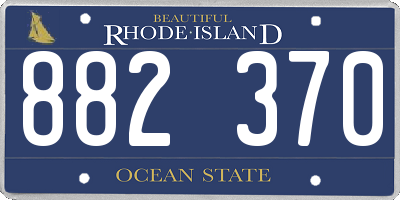 RI license plate 882370