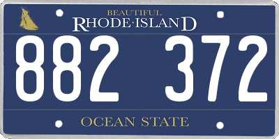 RI license plate 882372