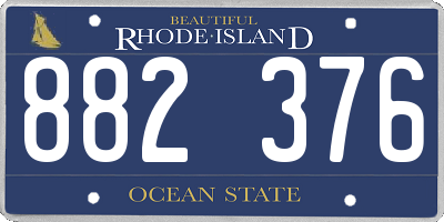 RI license plate 882376