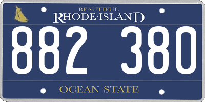 RI license plate 882380