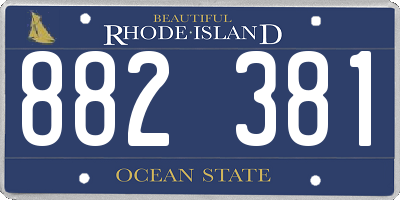 RI license plate 882381