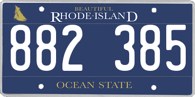 RI license plate 882385