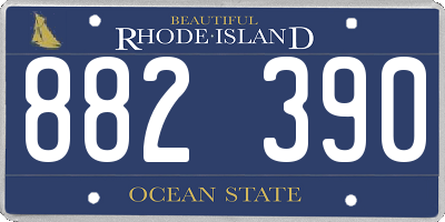 RI license plate 882390