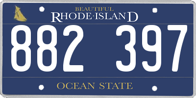 RI license plate 882397