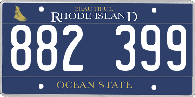 RI license plate 882399