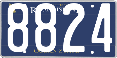 RI license plate 8824