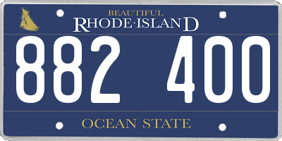 RI license plate 882400