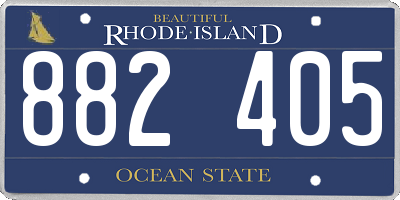 RI license plate 882405