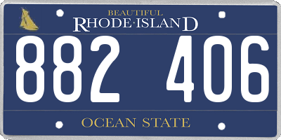 RI license plate 882406