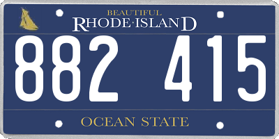RI license plate 882415
