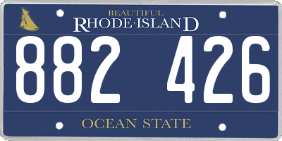 RI license plate 882426