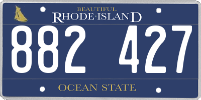 RI license plate 882427