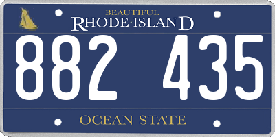 RI license plate 882435
