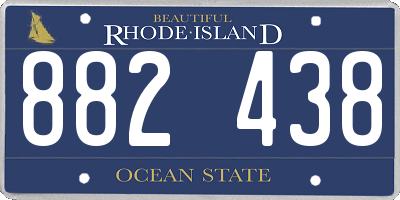 RI license plate 882438