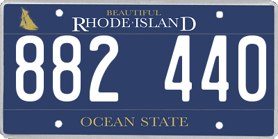 RI license plate 882440