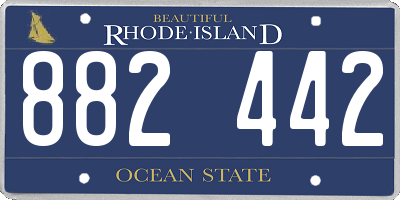 RI license plate 882442