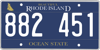 RI license plate 882451
