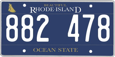 RI license plate 882478