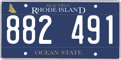 RI license plate 882491