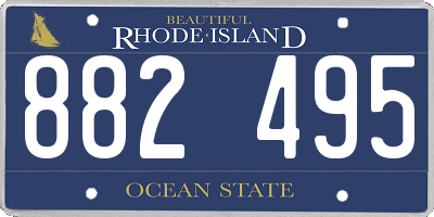 RI license plate 882495