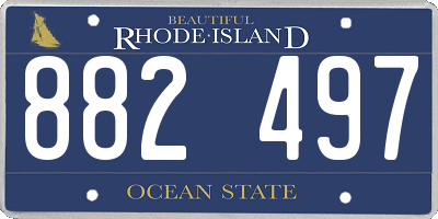 RI license plate 882497