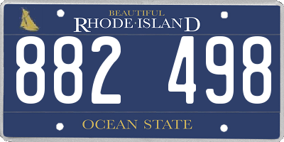 RI license plate 882498