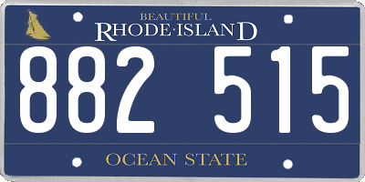 RI license plate 882515
