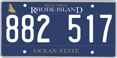 RI license plate 882517