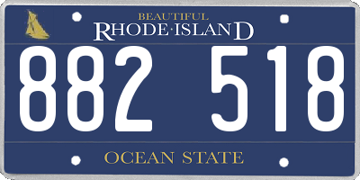RI license plate 882518
