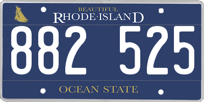 RI license plate 882525