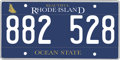 RI license plate 882528
