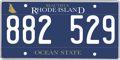 RI license plate 882529