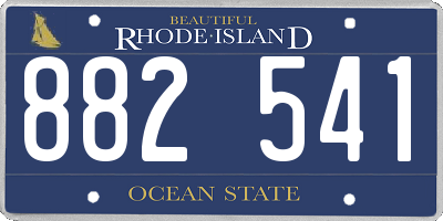 RI license plate 882541