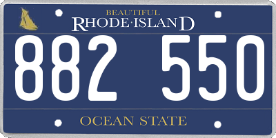 RI license plate 882550
