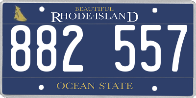RI license plate 882557