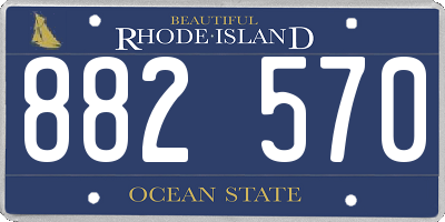 RI license plate 882570