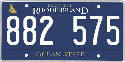 RI license plate 882575