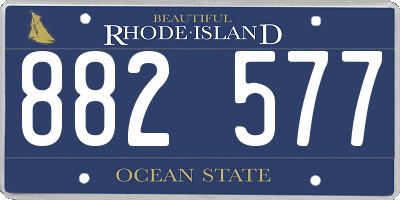 RI license plate 882577