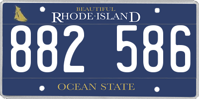 RI license plate 882586