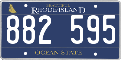 RI license plate 882595