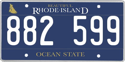 RI license plate 882599